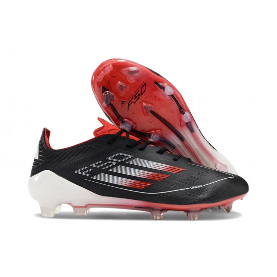 Adidas F50 ELITE FG Men's Black and Red Football Boots