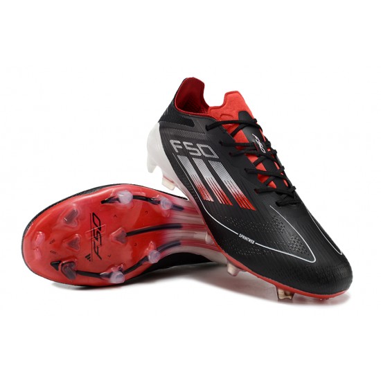 Adidas F50 ELITE FG Men's Black and Red Football Boots