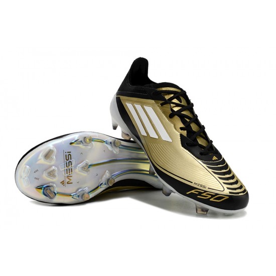 Adidas F50 ELITE FG Men's Gold Black Football Boots