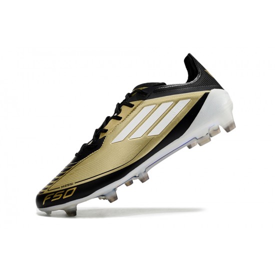 Adidas F50 ELITE FG Men's Gold Black Football Boots