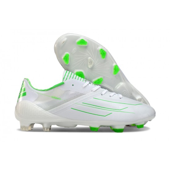 Adidas F50 ELITE FG White Green Low cut Football Boots