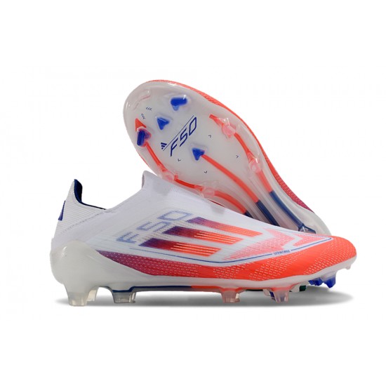 Adidas F50 Elite Laceless FG Orange White Men's Football Boots