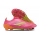 Adidas F50 Elite Laceless FG Pink Orange Football Boots