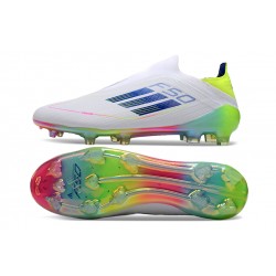 Adidas F50 Elite Laceless FG White Low cut Football Boots