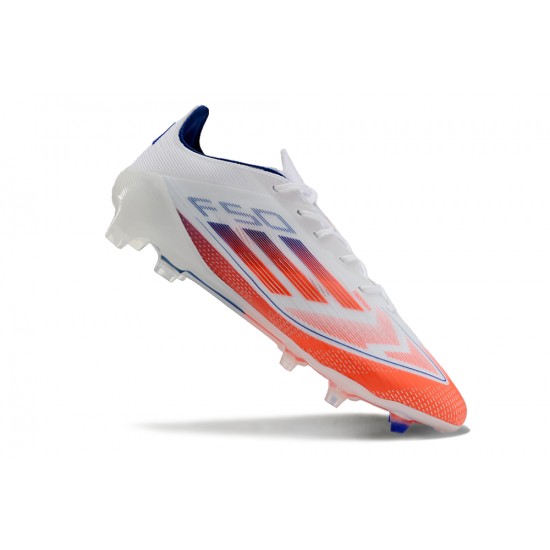 Adidas F50 Elite Laceless FG White and Orange Men's Football Boots