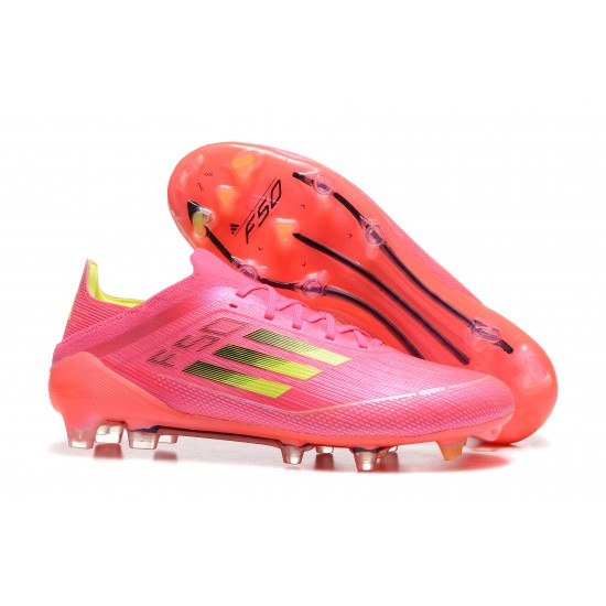 Adidas F50 FG Pink Red Men's Low cut Football Boots