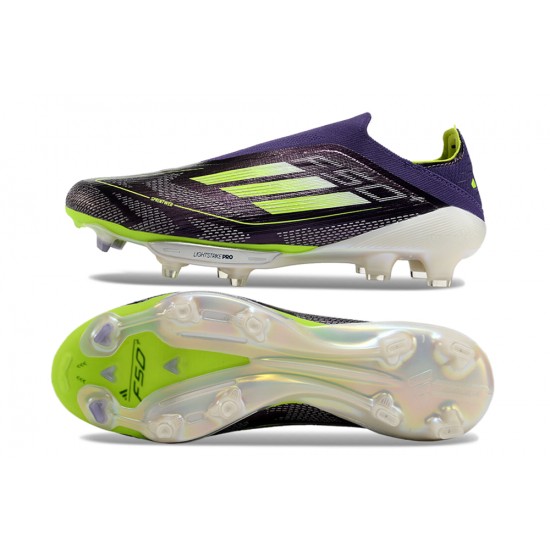 Adidas F50 FG Purple and Black WomenMenFootball Boots