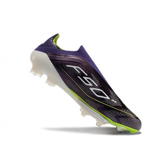 Adidas F50 FG Purple and Black WomenMenFootball Boots