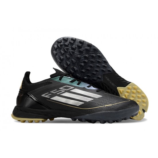 Adidas F50 PRO TF Black Gold Football Boots