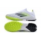 Adidas F50 PRO TF White Green Football Boots