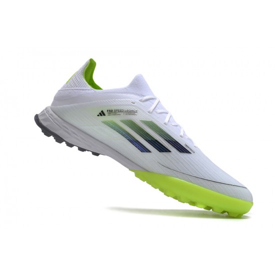 Adidas F50 PRO TF White Green Football Boots