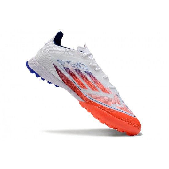 Adidas F50 PRO TF White Orange Men's Football Boots