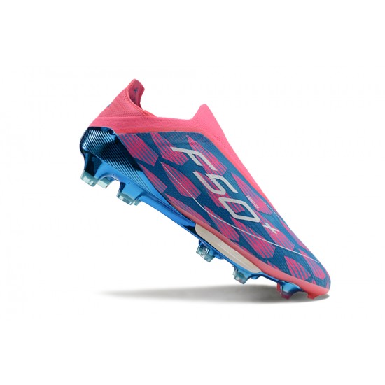 WM Adidas F50 FG Pink Blue shoelace Football Boots