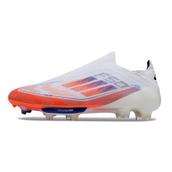 Women Men Adidas F50 FG Shoelace White OrangeFootball Boots