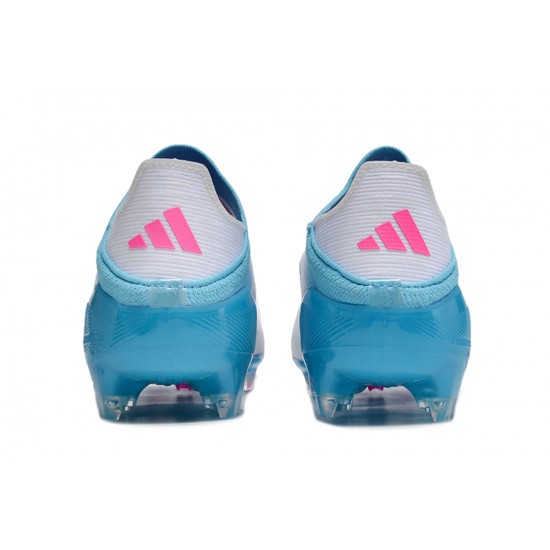 Adidas F50 FG Football Boots Ltblue Grey Pink For Men/Women