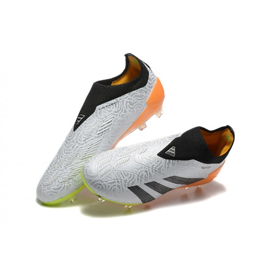 Adidas Predator Accuracy FG Grey Orange Football Boots