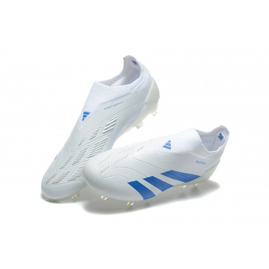 Adidas Predator Accuracy FG White and Blue Men's Football Boots