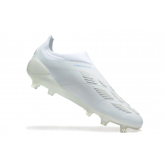 Adidas Predator Accuracy FG White and Blue Men's Football Boots