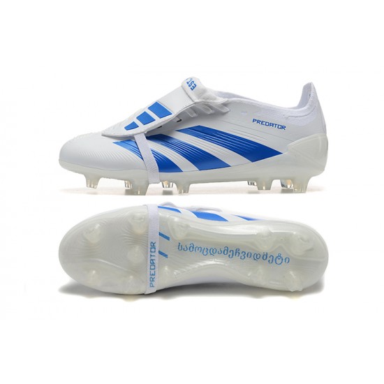 Adidas Predator Accuracy FG White and Blue Football Boots