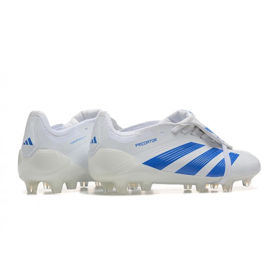 Adidas Predator Accuracy FG White and Blue Football Boots