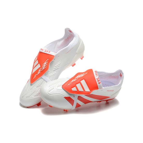 Adidas Predator Accuracy FG White and Red Football Boots