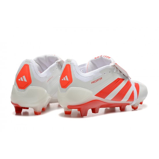 Adidas Predator Accuracy FG White and Red Football Boots