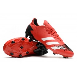 Adidas Predator 20.2 FG Low Red White Black Football Boots