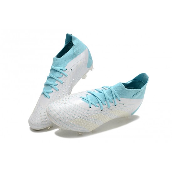 Adidas Predator Accuracy FG Boost Football Boots White Ltblue For Men 