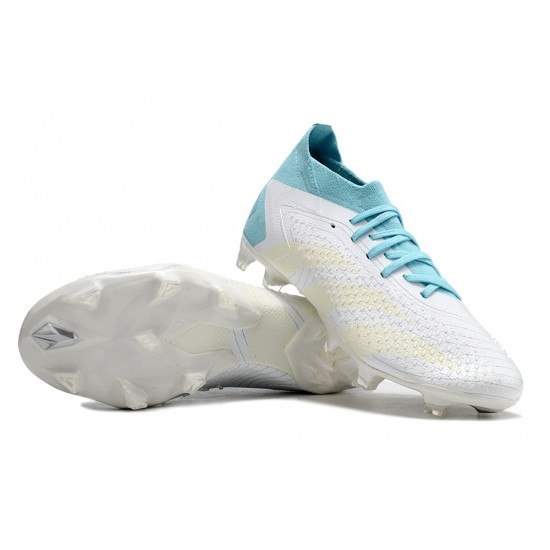 Adidas Predator Accuracy FG Boost Football Boots White Ltblue For Men