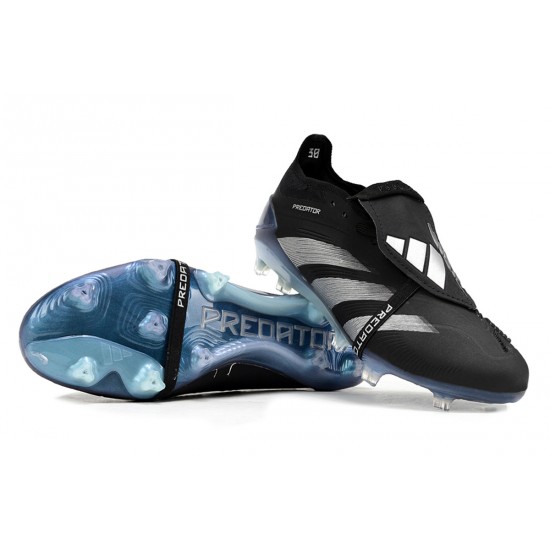 Adidas Predator Accuracy FG Low Football Boots Black Silver Blue For Men 