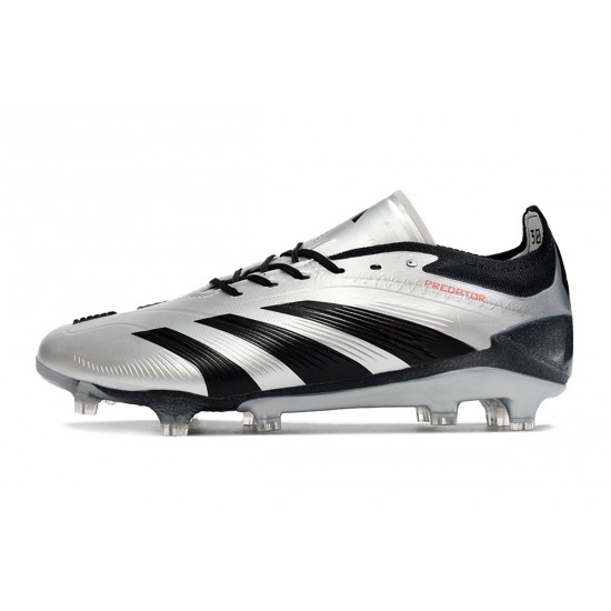 Adidas Predator Accuracy FG Low Football Boots Black Silver For Men 