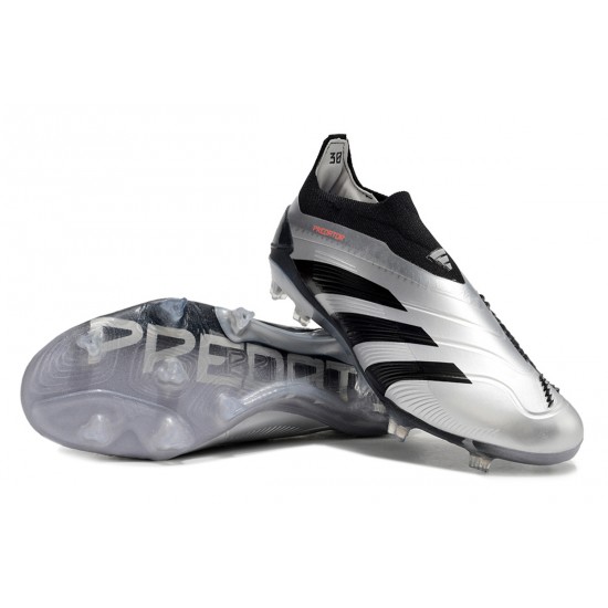 Adidas Predator Accuracy FG Low Football Boots Silver Black For Men 