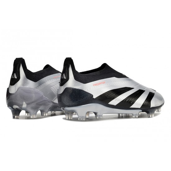 Adidas Predator Accuracy FG Low Football Boots Silver Black For Men 