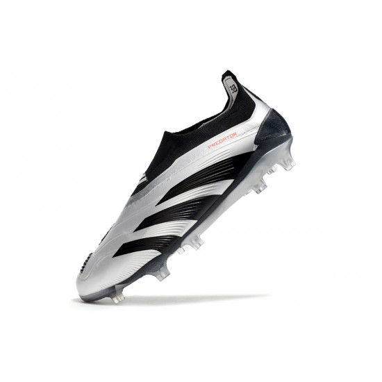 Adidas Predator Accuracy FG Low Football Boots Silver Black For Men 