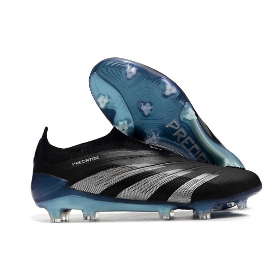 Adidas Predator Accuracy FG Football Boots Black Blue Silver For Men 