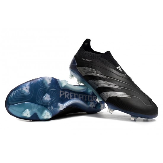 Adidas Predator Accuracy FG Football Boots Black Blue Silver For Men 