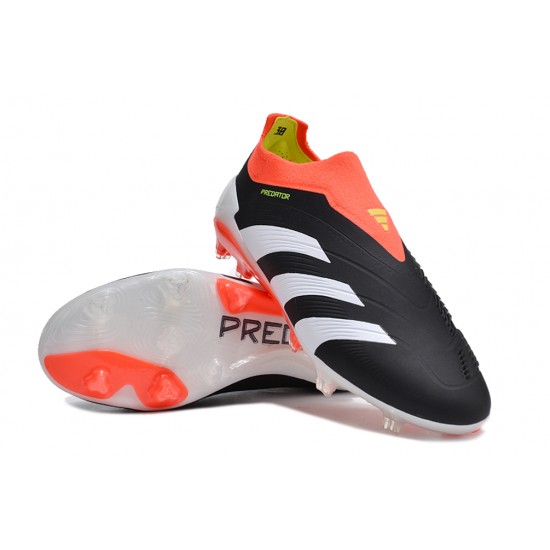 Adidas Predator Accuracy FG Football Boots Black White Orange For Men 