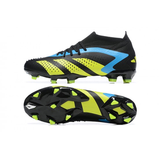 Adidas Predator Accuracy FG Football Boots Black Yellow Blue For Men