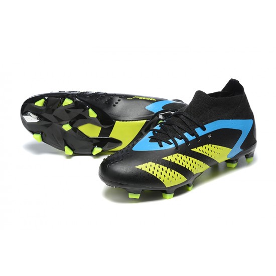 Adidas Predator Accuracy FG Football Boots Black Yellow Blue For Men 