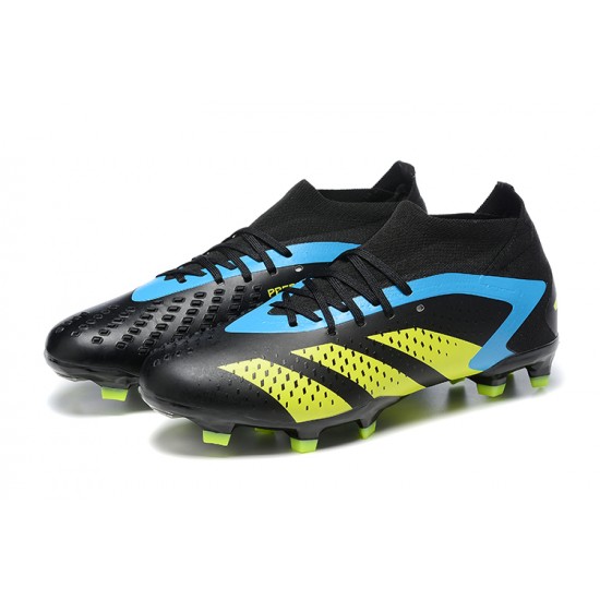 Adidas Predator Accuracy FG Football Boots Black Yellow Blue For Men