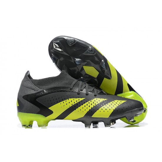 Adidas Predator Accuracy FG Football Boots Black Yellow For Men