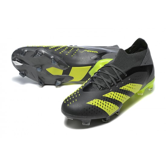 Adidas Predator Accuracy FG Football Boots Black Yellow For Men