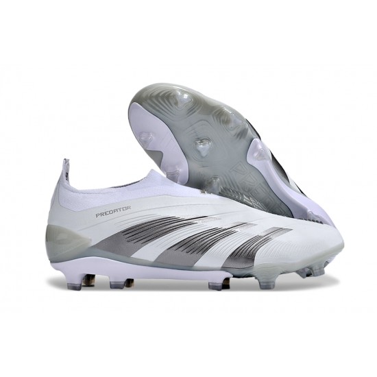 Adidas Predator Accuracy FG Football Boots Grey White For Men 