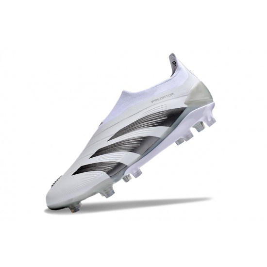 Adidas Predator Accuracy FG Football Boots Grey White For Men 