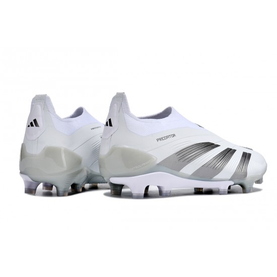 Adidas Predator Accuracy FG Football Boots Grey White For Men 