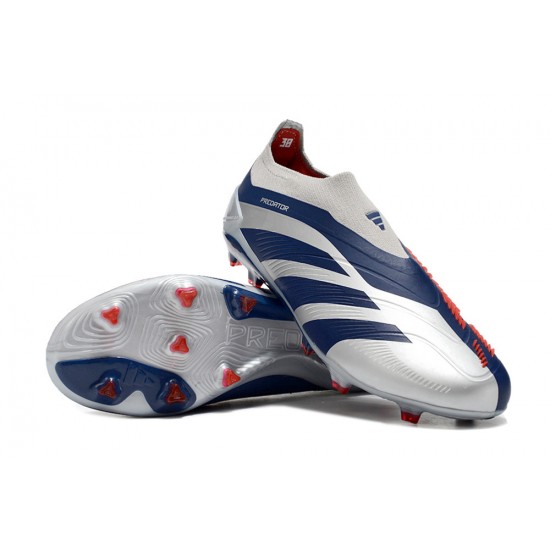 Adidas Predator Accuracy FG Football Boots Silver Blue Red For Men/Women