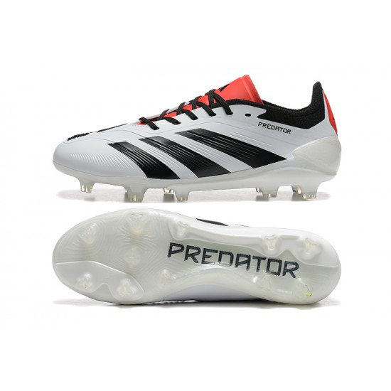 Adidas Predator Accuracy FG White and Red Men's Football Boots