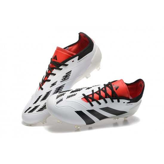 Adidas Predator Accuracy FG White and Red Men's Football Boots