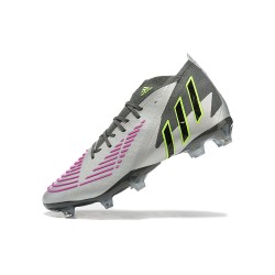 Adidas Predator Edge Geometric.1 FG Silver Green Purple Black High Men Football Boots