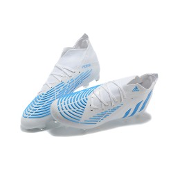 Adidas Predator Edge Geometric.1 FG White Blue High Men Football Boots